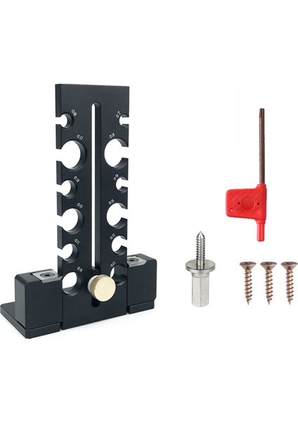 Elektrikli Matkap Yuvarlak Çubuk Dübel Maker 7-18MM Ayarlanabilir Dübel Maker Jigs Ahşap Matkap Freze Dökme Dübel Yuvarlak Çubuk (Yurt Dışından)