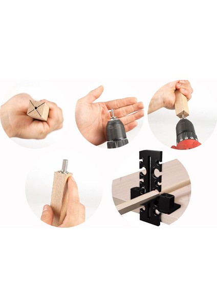 Elektrikli Matkap Yuvarlak Çubuk Dübel Maker 7-18MM Ayarlanabilir Dübel Maker Jigs Ahşap Matkap Freze Dökme Dübel Yuvarlak Çubuk (Yurt Dışından) indirimleri