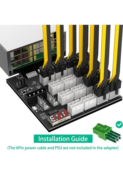 Atx 12X6PIN Güç Kaynağı Breakout Poard Adaptörü Hp 733428-101 720620-B21 830272-B21 720478-B21 (Yurt Dışından) fırsatları