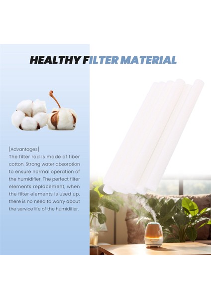 Nemlendirici Pamuklu Çubuklar, Nemlendirici Yedek Çubuğu Taşınabilir Kişisel USB Mini Nemlendirici Filtre Yedek Elemanları 10 Adet (Yurt Dışından) fırsatları