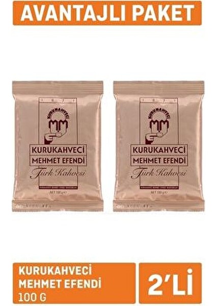 Türk Kahvesi 100 gr 2'li Paket Kafeinli ve Özel Kavrulmuş Lezzet fiyatları