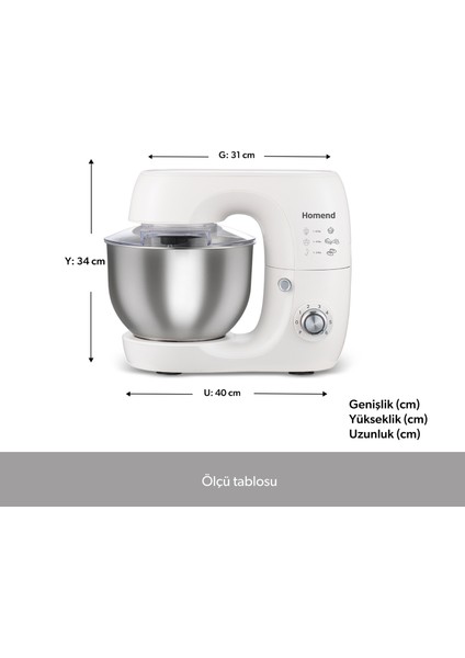 Profashion 3082H Stand Mikser Krem 5.2 Litre modelleri