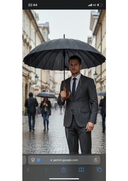 24 Iskelet Otomatik Ahşap Uzun Saplı Şemsiye Büyük Kalınlaşmış Güçlü Rüzgara Dayanıklı Şemsiye fiyatları