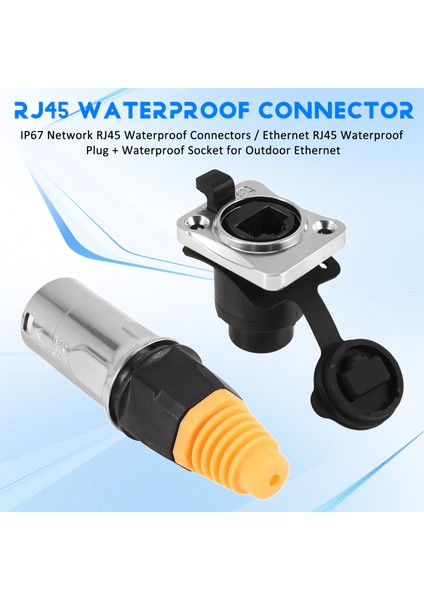 IP67 Network RJ45 Su Geçirmez Konektörler / Ethernet RJ45 Su Geçirmez Fiş + Açık Hava Ethernet Için Su Geçirmez Soket (Yurt Dışından) fırsatları