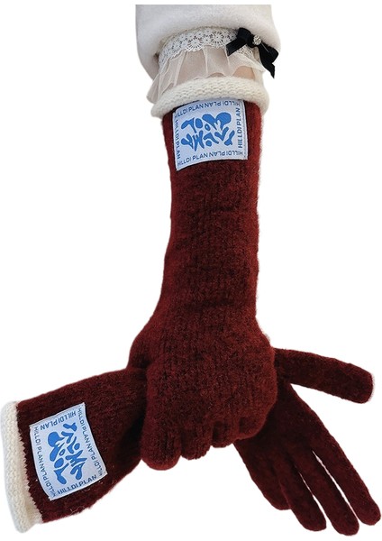 Kadınlar Için Uzun, Rahat, Çok Yönlü, Yünlü, Kışlık, Sıcak Elnler, Yumuşak, Iki Parmaklı, Dokunmatik Ekranlı, Kore Standardı, Ins Trendi (Yurt Dışından)