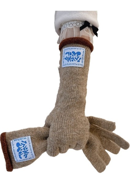 Kadınlar Için Uzun, Rahat, Çok Yönlü, Yünlü, Kışlık, Sıcak Elnler, Yumuşak, Iki Parmaklı, Dokunmatik Ekranlı, Kore Standardı, Ins Trendi (Yurt Dışından)