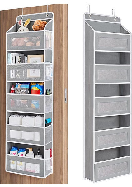 Blingbling1 Beş Katmanlı Büyük Kapasiteli Nonwoven Kapı Arka Asılı Çanta Depolama Depolama Çantası (Yurt Dışından)