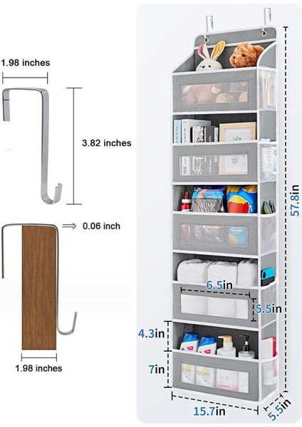 Blingbling1 Beş Katmanlı Büyük Kapasiteli Nonwoven Kapı Arka Asılı Çanta Depolama Depolama Çantası (Yurt Dışından) fiyatları