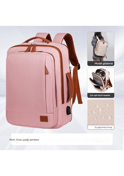 Blingbling1 Seyahat Sırt Çantası Su Geçirmez Genişletilebilir Hafta Sonu Dizüstü Bilgisayar USB Bağlantı Noktası Ryanair Biniş Kadın Erkek Sırt Çantası (Yurt Dışından) fırsatları