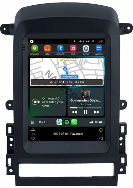 Chevrolet Captıva 2007-11 Tesla Uyumlu Androıd Multimedya Gerçek 2/32 Kablosuz Carplay Geri Görüş Kameralı