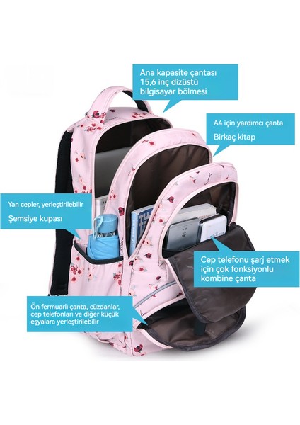 Blingbling1 Kadın Sırt Çantası Büyük Kapasiteli Çok Katmanlı Hafif Sırt Çantası (Yurt Dışından) modelleri