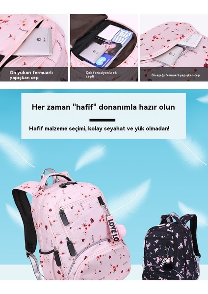 Blingbling1 Kadın Sırt Çantası Büyük Kapasiteli Çok Katmanlı Hafif Sırt Çantası (Yurt Dışından) fırsatları