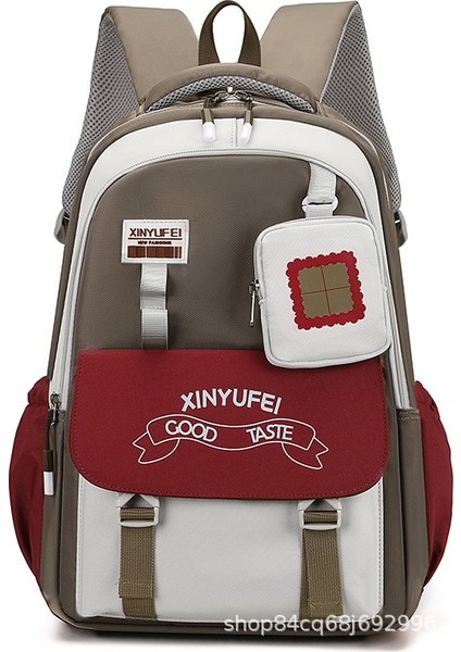 Kontrast Renkli Ortaokul ve Lise Öğrencileri Okul Çantası Taşınabilir Sırt Çantası (Yurtdışı Satın Alma) (Yurt Dışından)