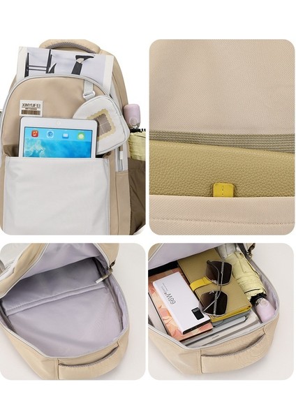 Kontrast Renkli Ortaokul ve Lise Öğrencileri Okul Çantası Taşınabilir Sırt Çantası (Yurtdışı Satın Alma) (Yurt Dışından) modelleri