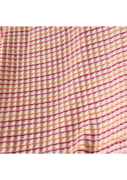 Soft Waffle Koltuk Şalı - Ekru / Bordo - 120X170 cm fiyatları