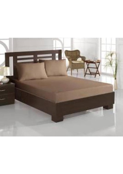 Penye Çift Kişilik Lastikli Çarşaf Cappucino fiyatları