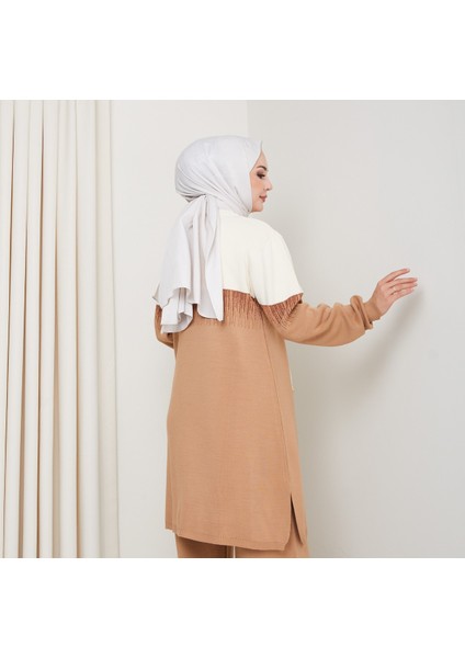 Iki Renkli Simli Triko Tunik modelleri