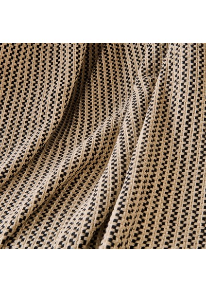 Soft Shiny Koltuk Şalı - Bej / Siyah - 130X170 cm fiyatları