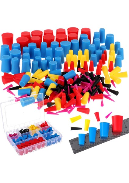 250 Adet 8 Boyutlu Silikon Koni Tıkacı Kiti Toz Boya Kiti Klima Tahliye Konisi Tıkacı Toz Boya Için (Yurt Dışından)
