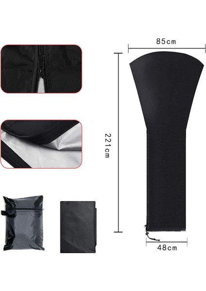 Fermuarlı ve Havalandırmalı Veranda Isıtıcı Kılıfları, Su Geçirmez, Toz Geçirmez, Rüzgara Dayanıklı, Uv Işınlarına Dayanıklı, Kar Dayanıklı 226X91X54CM (Yurt Dışından) fırsatları