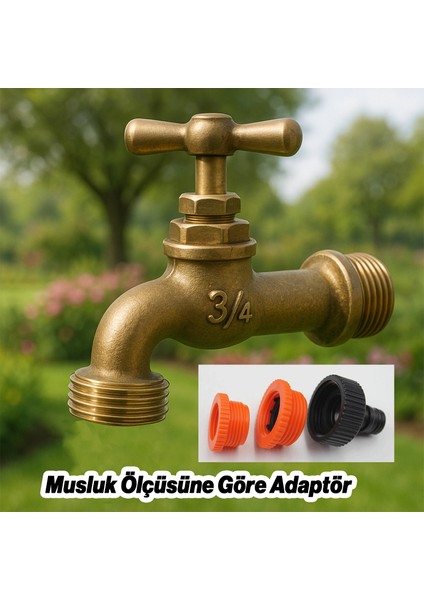 Hortum Bağlantı Aparatı Adaptör 3 Farklı Ölçülü Eki 1/2" - 3/4" - 1" MD306 Bahçe Hortum Ucu Plastik fırsatları