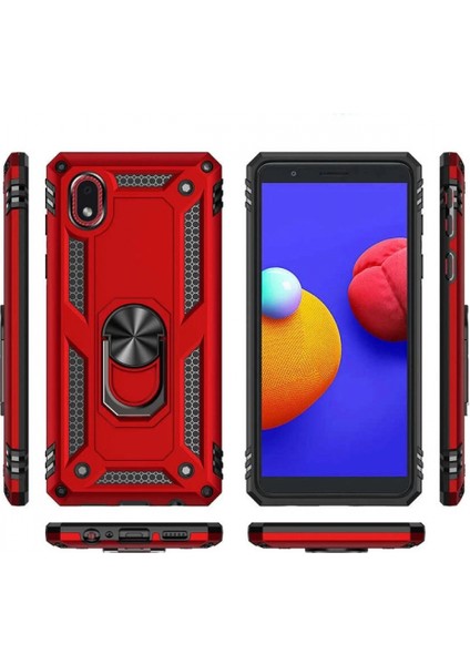 Samsung Galaxy A01 Core Kılıf Sofya Yüzüklü Silikon Kapak - Gümüş fiyatları