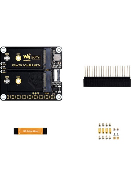 Waveshare Adaptör Kartı Pcıe&#39;ye 2-Ch M.2 Hat+ Yerleşik Göstergeler Güç Monitör Chip Raspberry Pi 5 Için Eeprom (Yurt Dışından) fiyatları