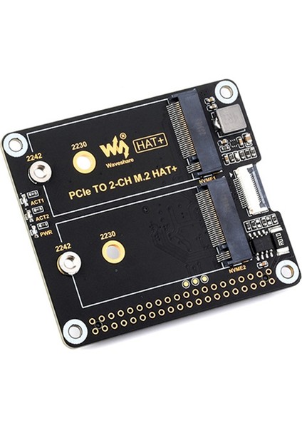 Waveshare Adaptör Kartı Pcıe&#39;ye 2-Ch M.2 Hat+ Yerleşik Göstergeler Güç Monitör Chip Raspberry Pi 5 Için Eeprom (Yurt Dışından) indirimleri
