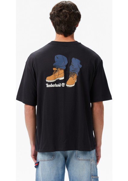'my Boots'' Short Sleeve Erkek Siyah T-Shirt.- fiyatları