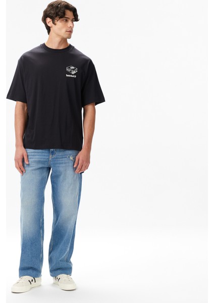 'my Boots'' Short Sleeve Erkek Siyah T-Shirt.- modelleri