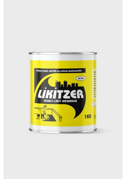 Su Bazlı Likit Membran Beyaz Renk 1kg modelleri