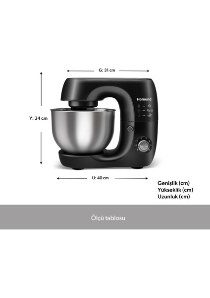 Profashion 3082H Stand Mikser Siyah 5.2 Litre fiyatları