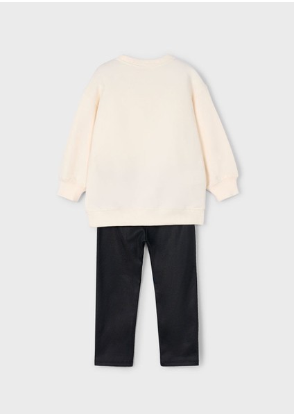 Kız Çocuk Oyuncak Ayı Tayt ve Sweatshirt 2 Li Takım 4727 Siyah fırsatları