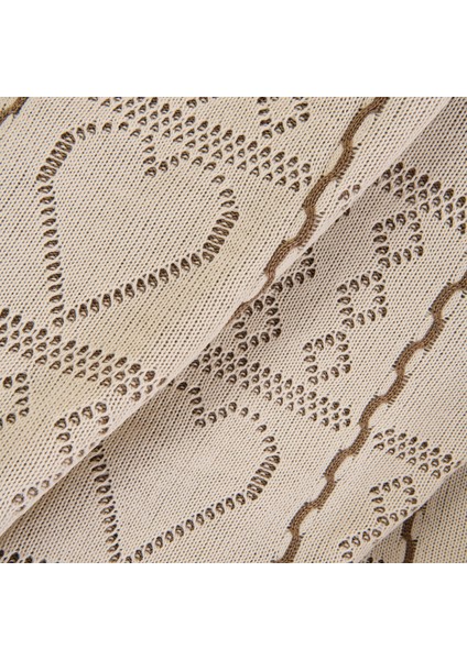 Soft Kalp Desenli Tirko Koltuk Şalı - Bej - 120X160 cm fiyatları