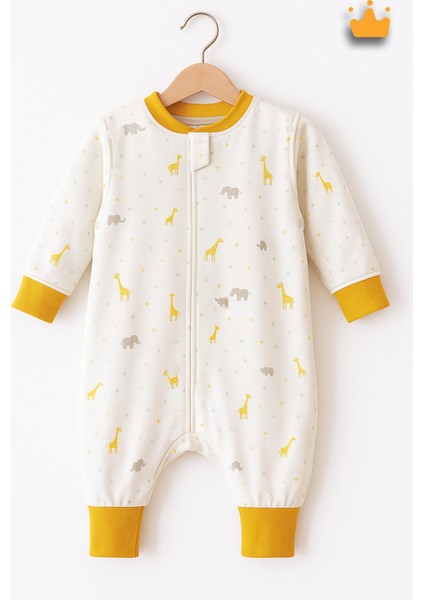 0-3 Yaş 1 Tog %100 Pamuk Çift Kat Penye Çıkarılabilir Kollu Kız Erkek Çocuk Uyku Tulumu 11909 fırsatları