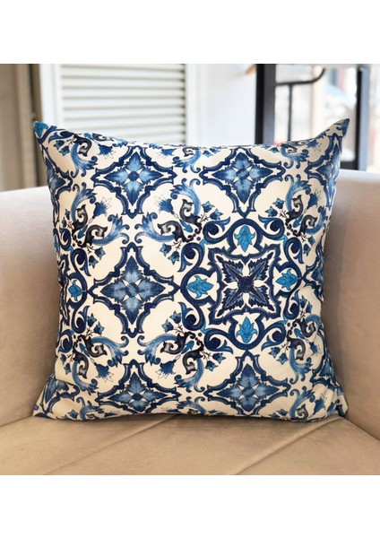 Keten Karışımlı Kırlent Kılıfı – 50X50 Cm, Fermuarlı, Kolay Yıkanabilir