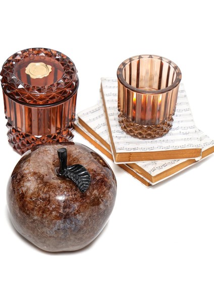 Dekoratif Amber Apple Heykel (16 Cm) modelleri