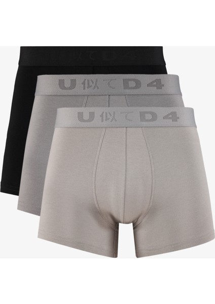 Unıted4 Classic Erkek Siyah/gri 3'lü Boxer.sga