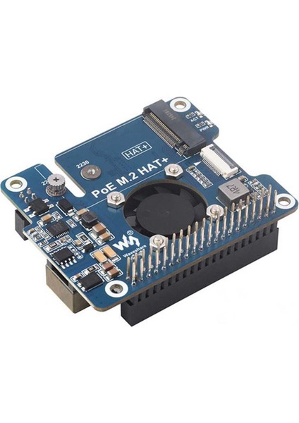 Raspberry Pi 5 POE + PCIE - M.2 NVME SSD Tahtası Şapkası + PI5 2242/2230 Ethernet Desteği NVME M2 Protokolü üzerinden Güç (Yurt Dışından)