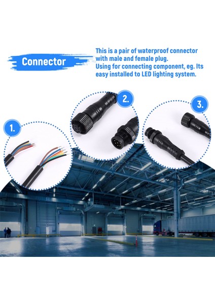 8 Pin M/f Fiş Su Geçirmez Konektör Kablosu Siyah (Yurt Dışından) fırsatları