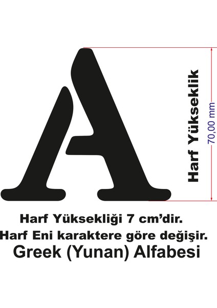 Stencil Harf Boyama Şablonu X034-GREEK Alfabesi modelleri