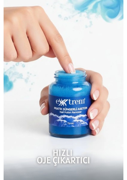 Pratik Süngerli Aseton Naturel 75 ml