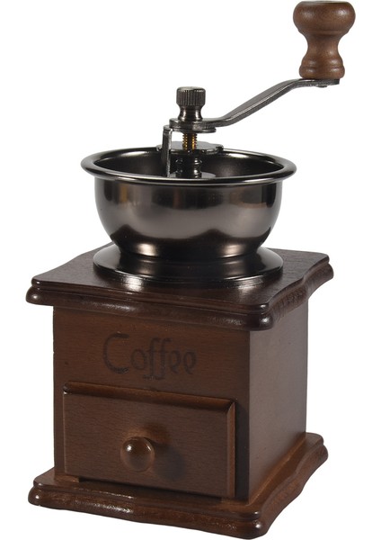 Manuel Kahve Değirmeni Ahşap / Metal El Değirmeni Baharat Değirmeni (Ahşap Rengi) (Yurt Dışından)