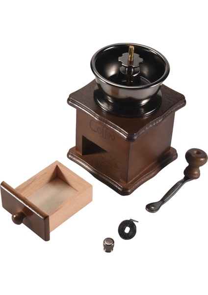 Manuel Kahve Değirmeni Ahşap / Metal El Değirmeni Baharat Değirmeni (Ahşap Rengi) (Yurt Dışından) fırsatları
