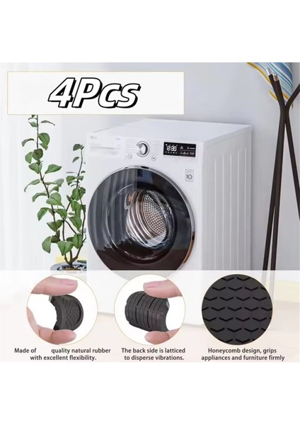 Çamaşır Makineleri Için 4 Adet Titreşim Önleyici Ped - Ev Aletleri ve Mobilyalar Için Kaymaz ve Gürültü Azaltıcı Evrensel Ayaklar (Yurt Dışından) fırsatları