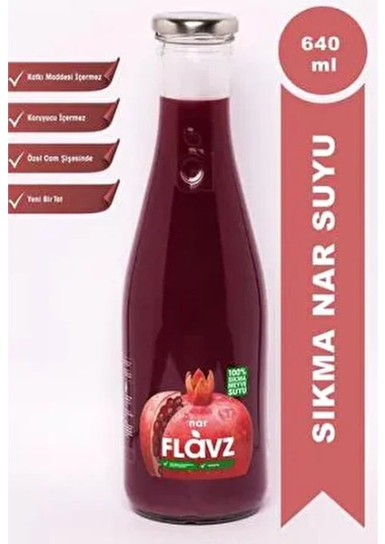 Sıkma Nar Suyu 640 ml Doğal Tatlılık ve Yoğun Aroma ile Sağlıklı İçecek indirimleri