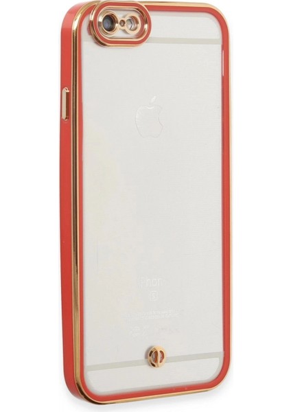 iPhone 6 Kılıf Liva Lens Silikon - Kırmızı