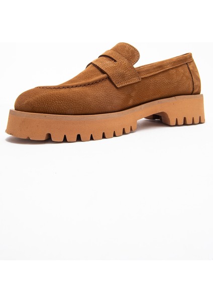 Vıonel Taba Nubuk Hakiki Deri Kadın Loafer Ayakkabı fırsatları