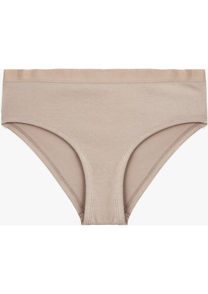 Pamuklu Rahat Kalıp Basic Yüksek Bel Hipster Külot