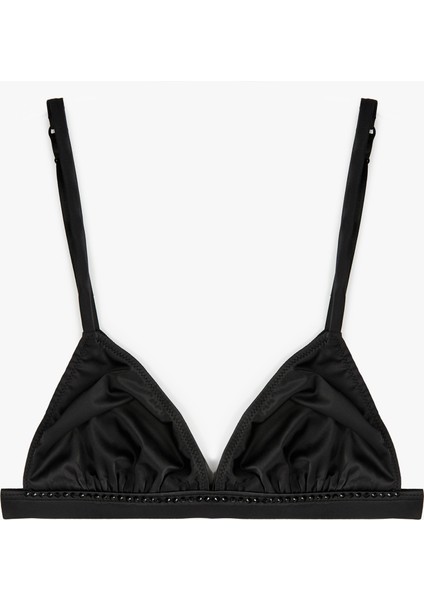 Rahat Kalıp Taş Detaylı Balensiz Dolgusuz Sütyen